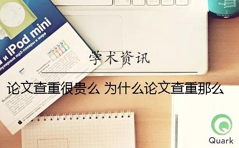 论文查重很贵么？ 为什么论文查重那么贵
