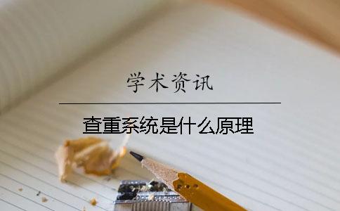 查重系统是什么原理