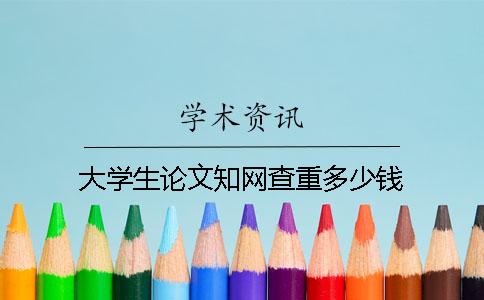 大学生论文知网查重多少钱