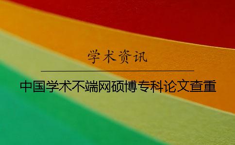 中国学术不端网硕博专科论文查重